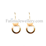 Earrings - Hanging Gold Rounded Circles