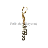 Earrings - Two Tone Gold Hanging