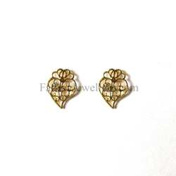 Earrings - Gold Filigree Studs