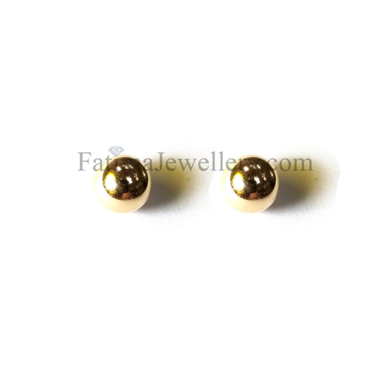Earrings - Hollow Gold Ball Studs