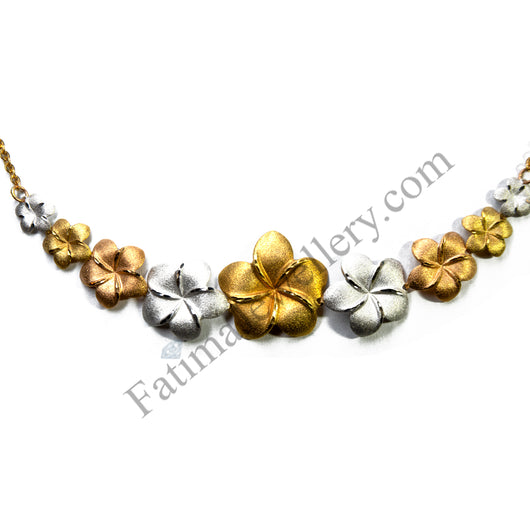 Necklace - Gold Flowers