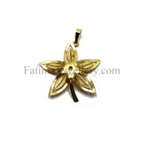 Pendant - Gold Flower With Stones